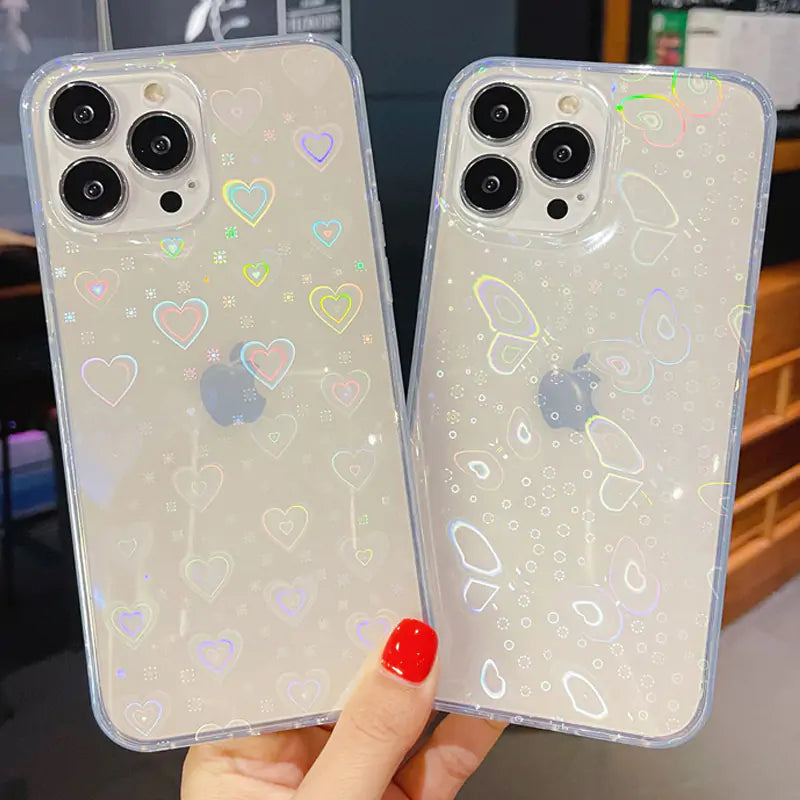 LoveHeart-Glitter Phone Case